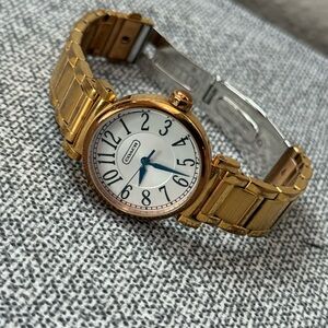 Coach Gold Watch with White Face